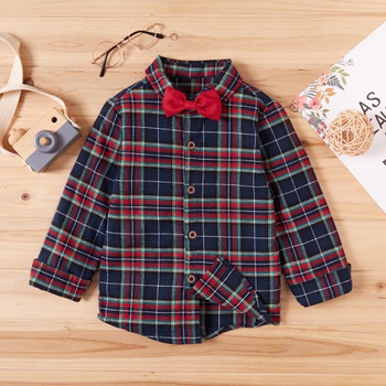 Baby / Toddler Boy Gingham Bow tie Shirt