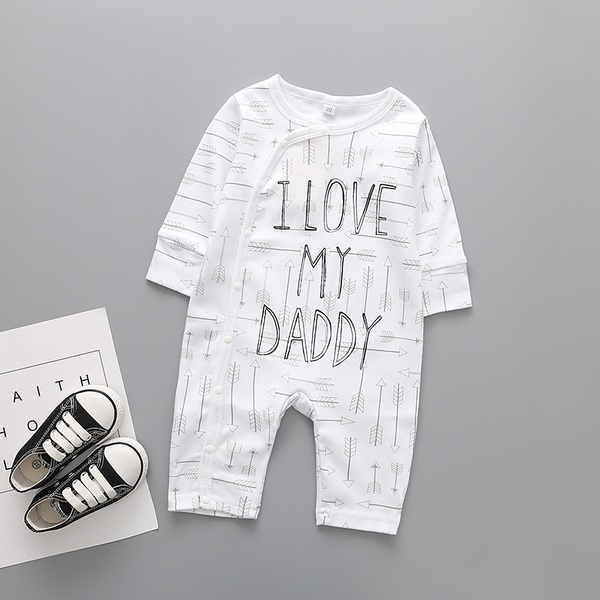 Baby I LOVE MY DADDY or THE APPLE OF MY MUMMY'S EYE Letter Print Jumpsuits