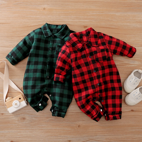 Baby Plaid Casual Jumpsuits
