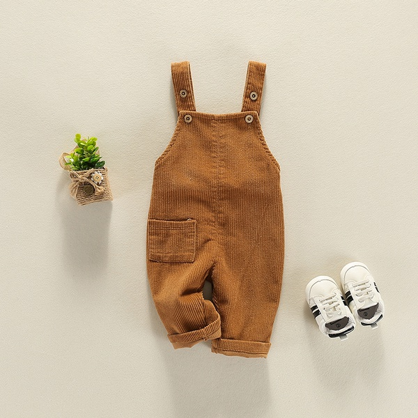 Cool Solid Pocket Overall for Baby
