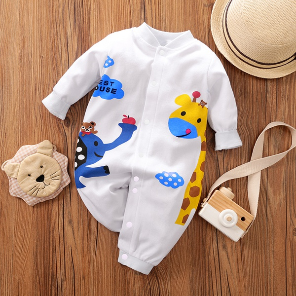 Baby Boy / Girl Lovely Giraffe Print Jumpsuit