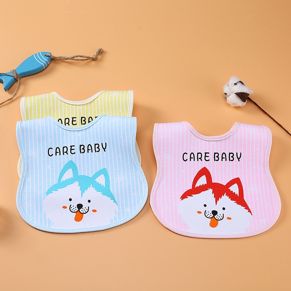 3-pcs Fox Cotton Baby Waterproof Bibs Cartoon Printing Infant Scarf