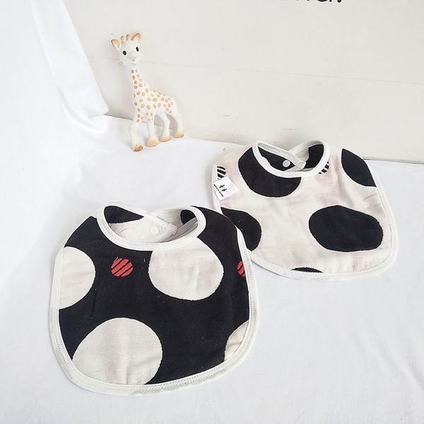 Panda Print Baby Detachable Cotton Cartoon Bib