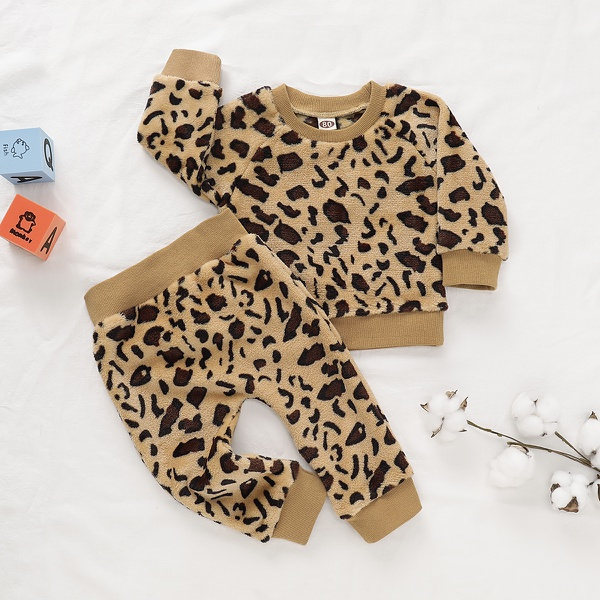 Baby Stylish Leopard Print Top and Pants Set