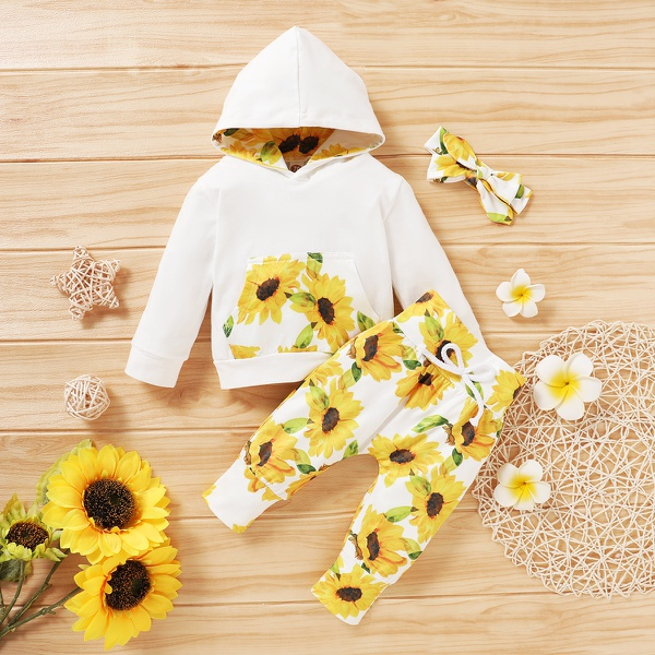 Baby Girl Sunflower Print Sets