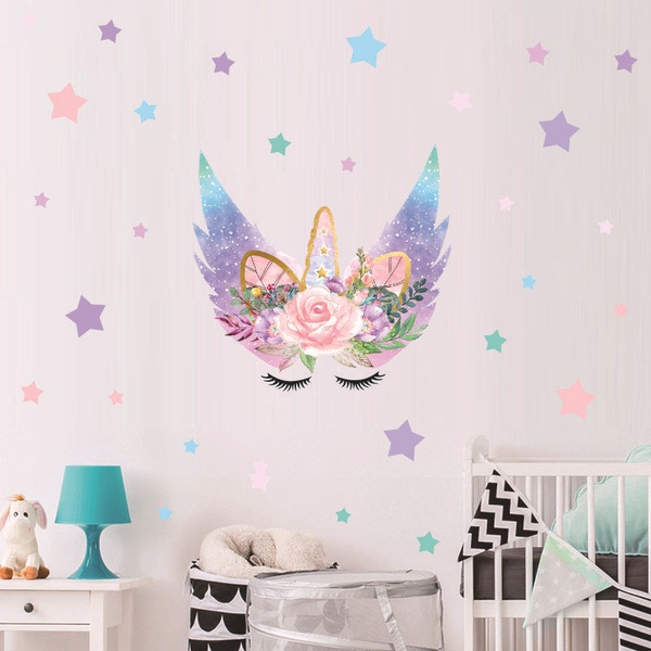 Unicorn and Star Wall Sticker Home Decoration