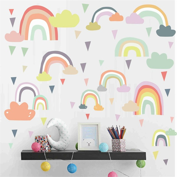 Freehand Sketch Rainbow Wall Sticker Home Decoration