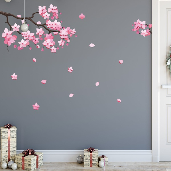 Removable Plum Branch Wall Decor