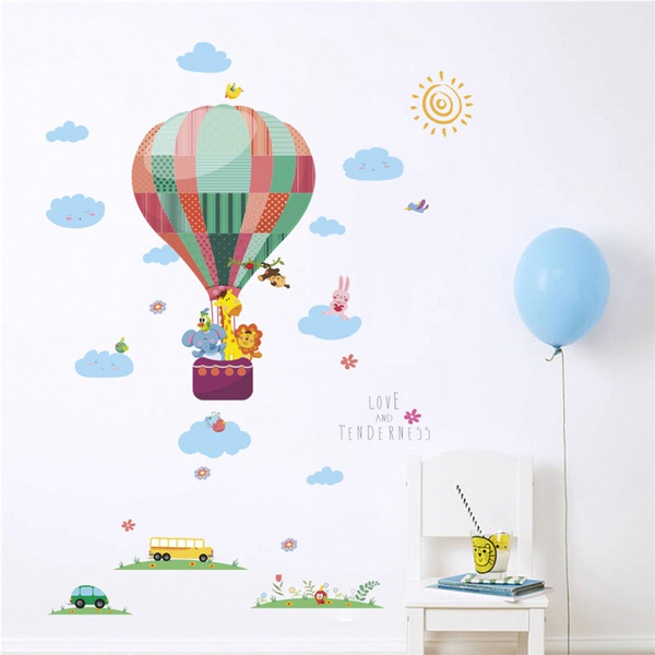 Hot Air Ballon Animal Wall Sticker