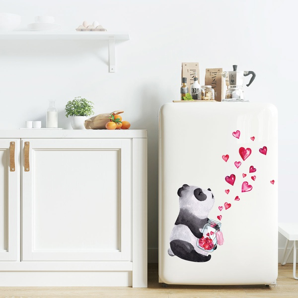 Love Panda Hand Painted Print Wall Sticker