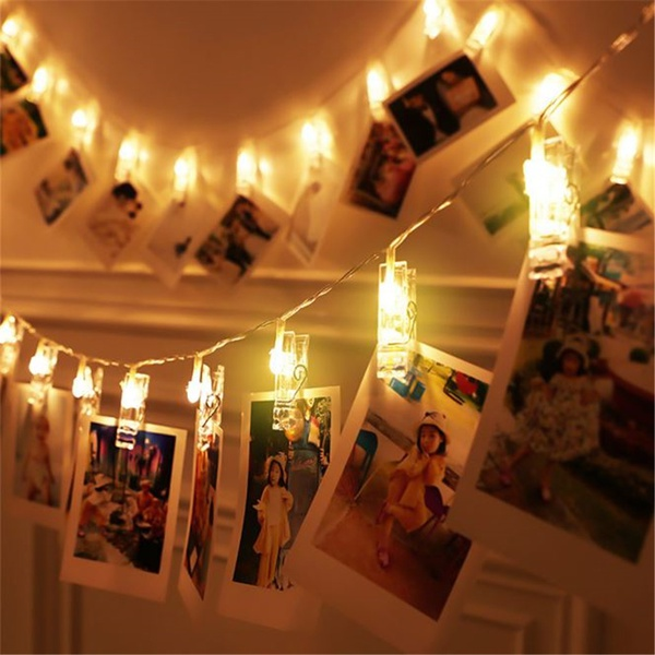LED Photo Clip String Lights Home Decor (Battery Not Included!)