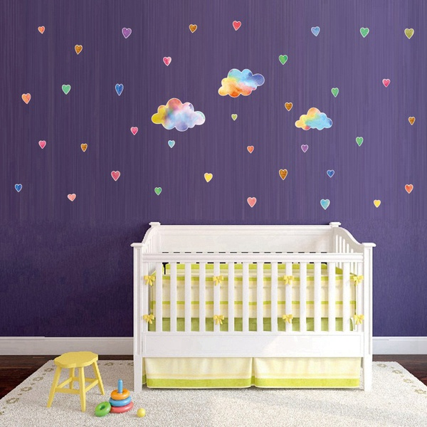 Rainbow Color Cloud Wall Sticker Home Decoration