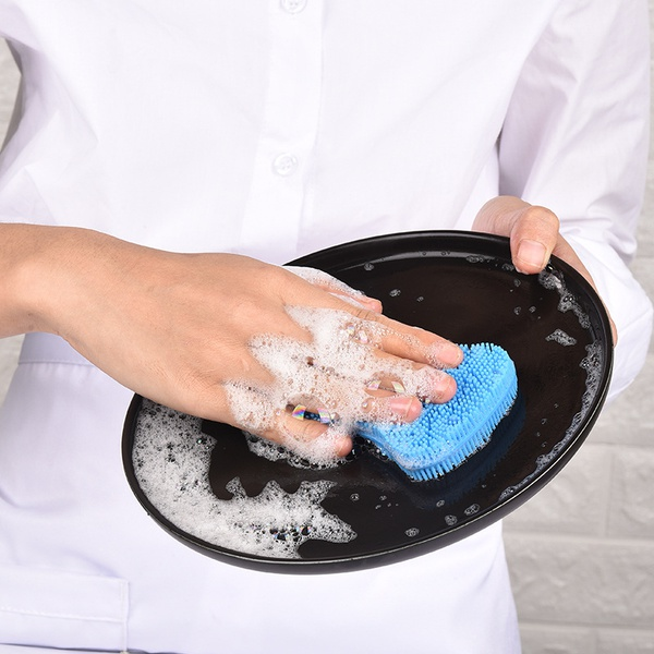Silicone Sponge Dish Washing Kitchen Scrubber