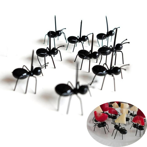 12 Pcs Stylish Ants Design Fruit Sticks