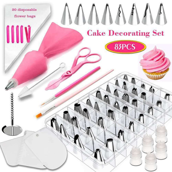 83 Pieces Cake Decorating Supplies Kit for Beginners, Cupcake Decorating Tools Baking Supplies Set