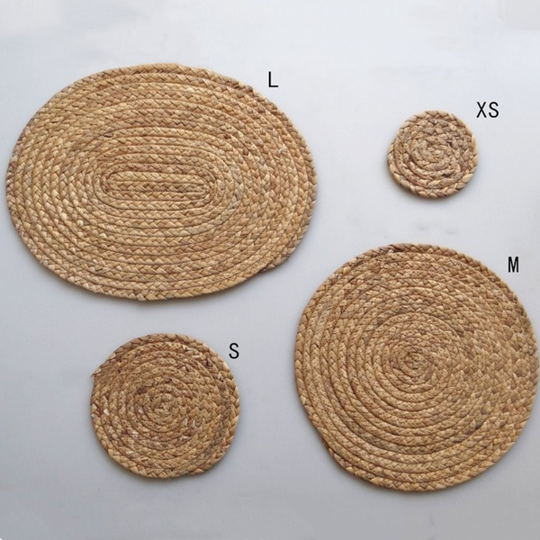 Natural Plant Braided Placemat Kitchen Table Heat Shield