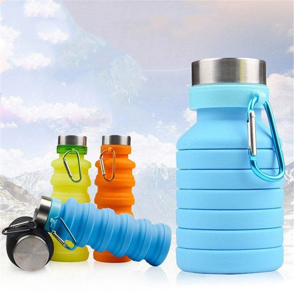 Collapsible Silicone Cup Portable High Temperature Water Cup Outdoor Travel Cup Portable Folding Office Drinking Cup Max 550ml