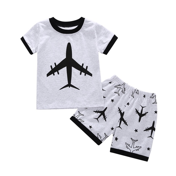 2-piece Baby / Toddler Boy Airplane Print Tee and Shorts Set