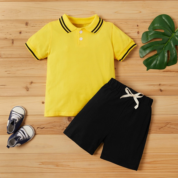 2-piece Baby / Toddler Boy Solid Top and Shorts Sets