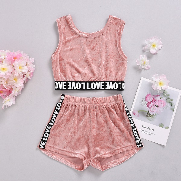 2-piece Baby / Toddler Stylish Letter Top and Shorts Set