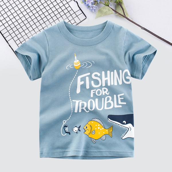 Baby/Toddler Boy's Letter and Fish Tee