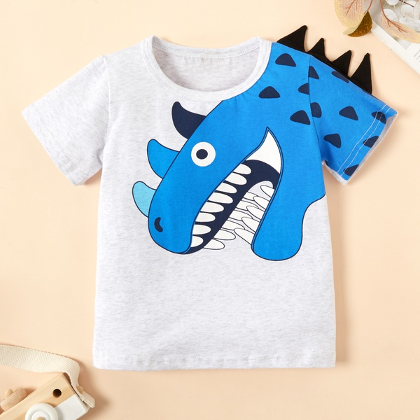 Baby / Toddler Boy Cartoon Dinosaur Print Short-sleeve Tee