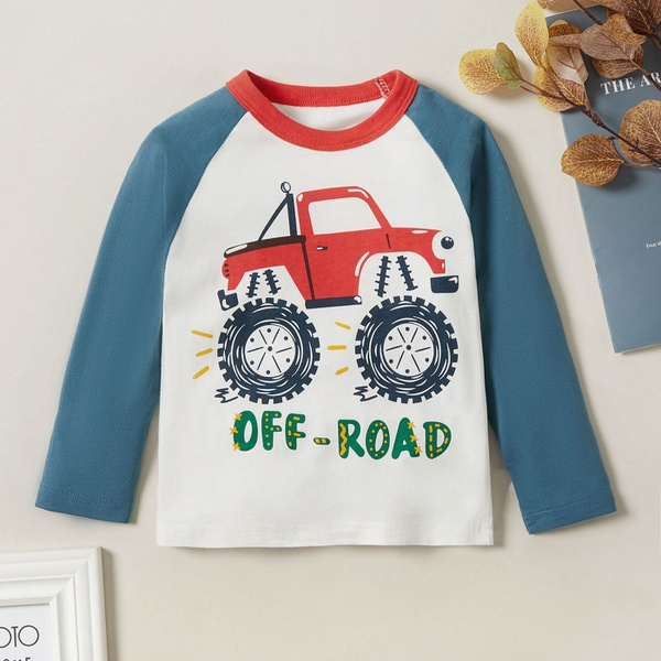 Baby / Toddler Boy Cartoon Car Print Long-sleeve Tee