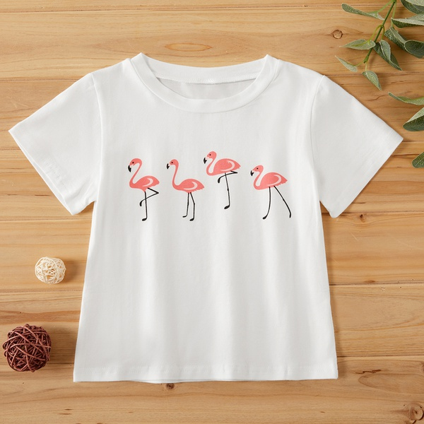 Baby / Toddler Girl Adorable Flamingo Print Tee