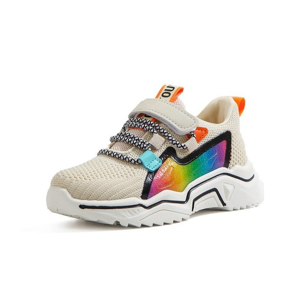 Kid Rainbow Mesh Lace-up Sneaker