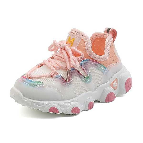 Toddler / Kid Colorful Mesh Lace-up Casual Sneaker