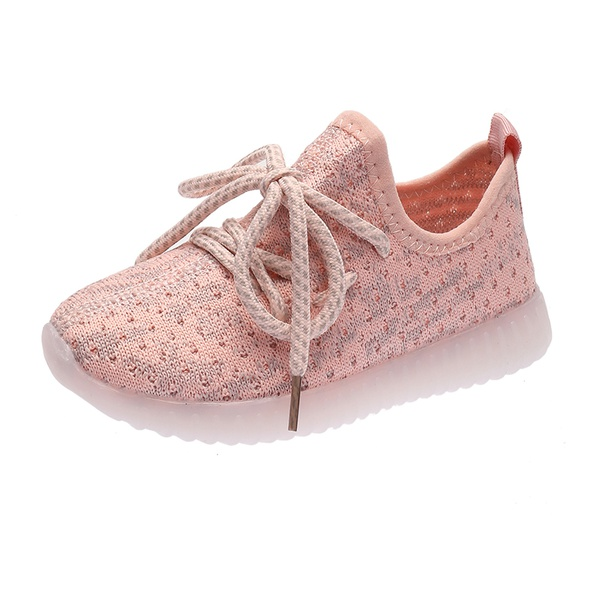 Toddler / Kids Breathable Knitted Lace-up Sneakers