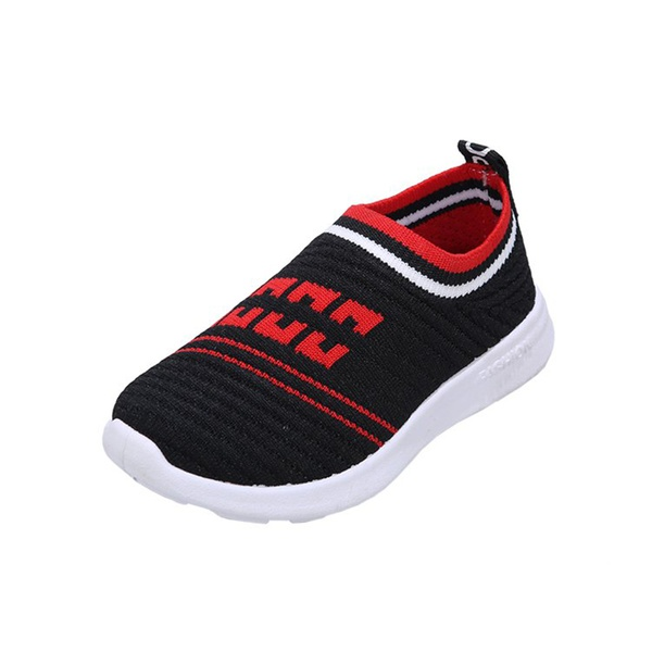 Toddler / Kid Breathable Knitted Striped Sneakers
