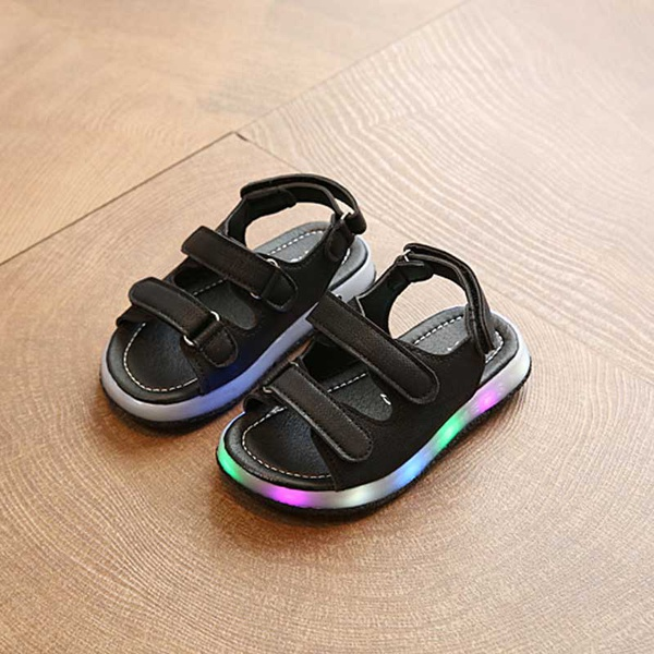 Toddler Girl Casual Solid Velcro Led Sandals