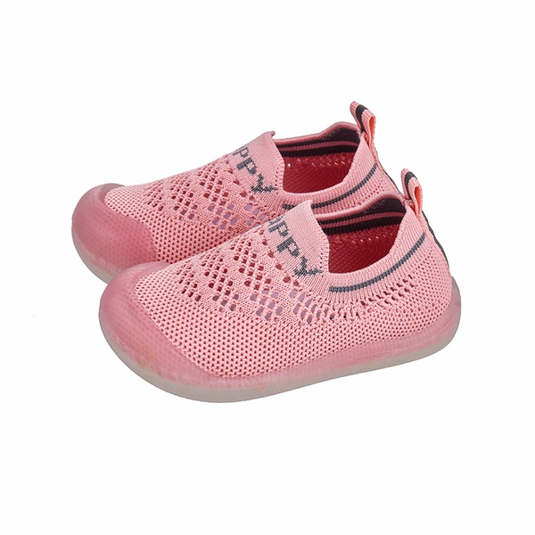 Toddler / Kid Breathable Knitted Letter Striped Sneakers