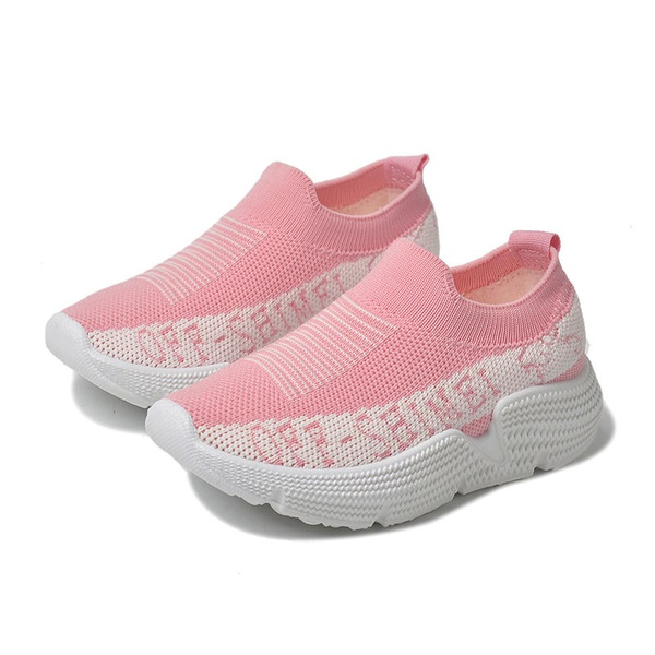Kids Breathable Knitted Letter Causal Sneakers