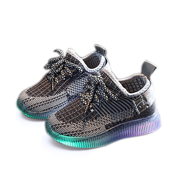 Toddler Boy / Girl Fashion Colorblock Knitted Led Shoes (Various colors)