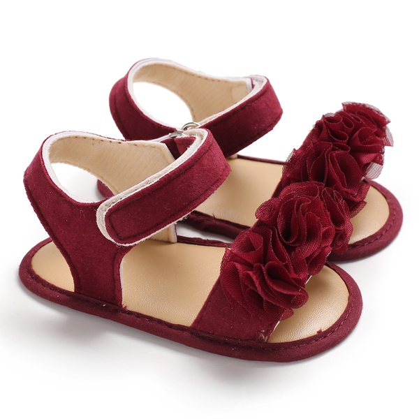 Baby / Toddler Floral Decor Velcro Closure Sandals