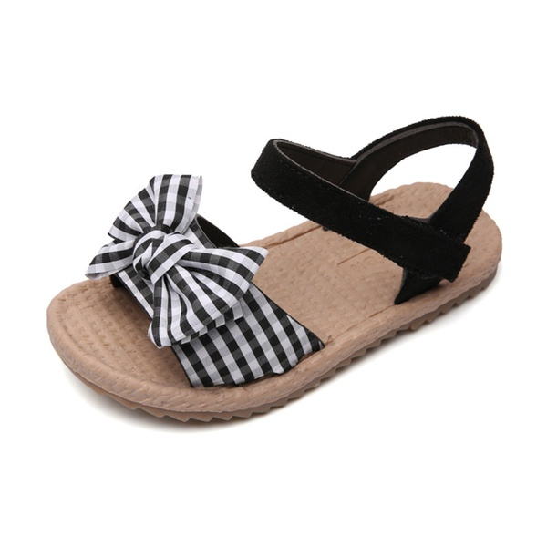 Toddler / Kids Bowknot Grid Sandals