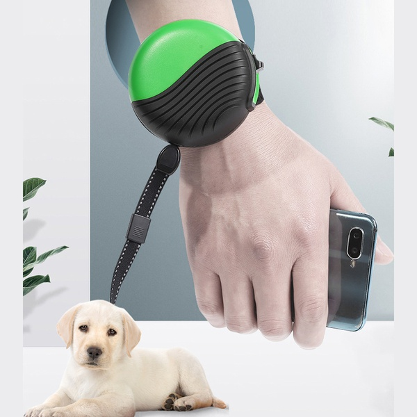 Portable dog walking rope multi-color wrist-type retractable traction rope strap-type retractor