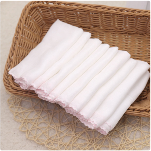 10 Pcs Square Cotton Nursing Towels Bibs