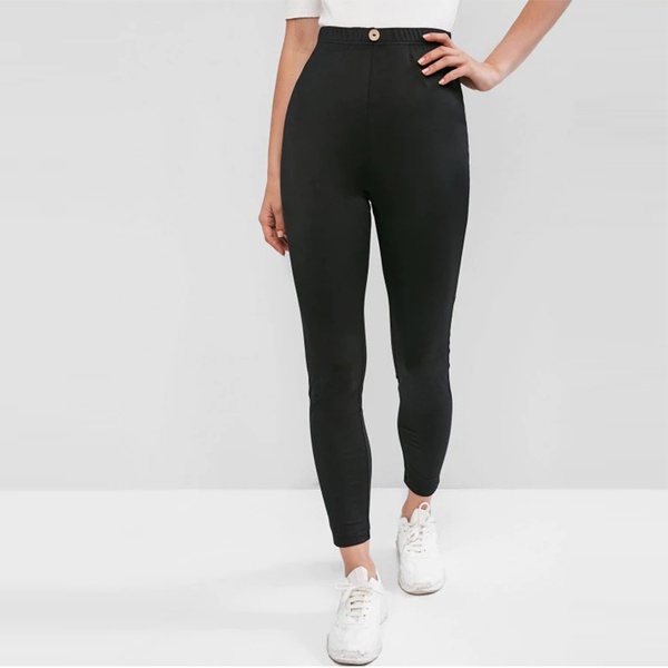 Trendy Solid Elasticity Leggings Sweatpants For women