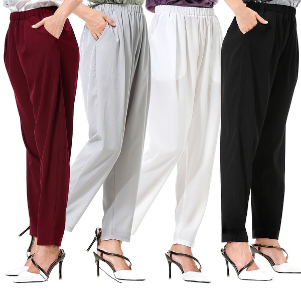 Casual Solid Loose Pants For women