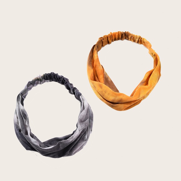 2 Pcs Colorful Elasticized Hairbands