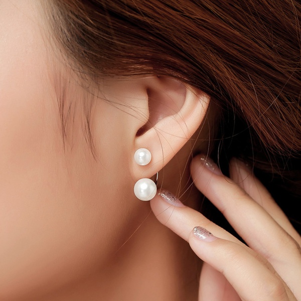 1-pair Pretty Pearl Decor Earrings for Women