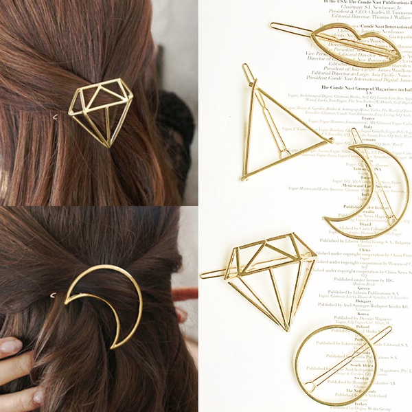 5 Pack Geometry Hair Clips