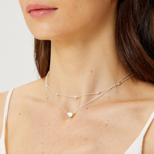 Concise Double-layer Heart Necklace