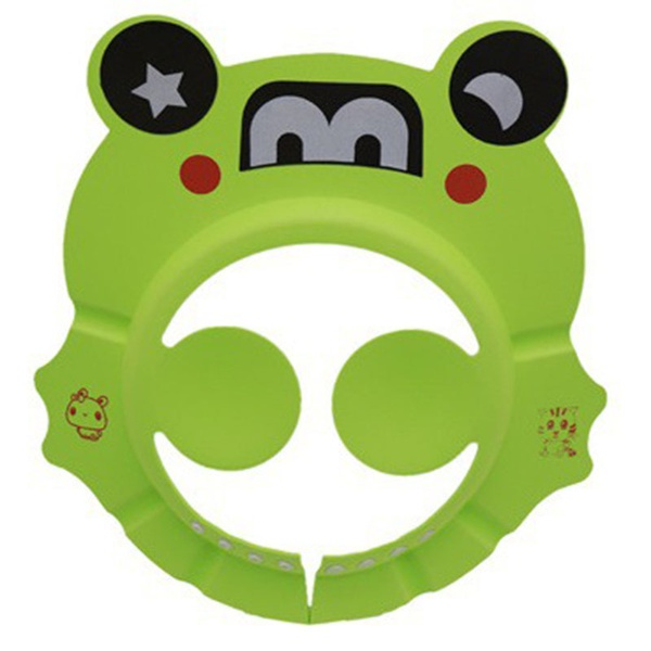1 Pc Adjustable Soft Frog Design Baby Bath Caps