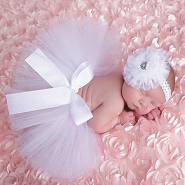 Baby Photography Prop Tutu Skirt and Headband Set