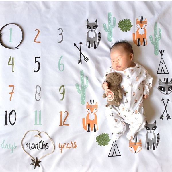 Animal Print Baby Milestone Photography Background Prop