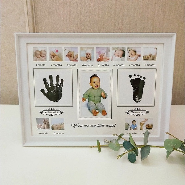 Baby's First Year Photo Frame Hand Inkpad Watermark Souvenir